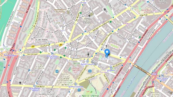 Clinique Rémusat : plan d'accès